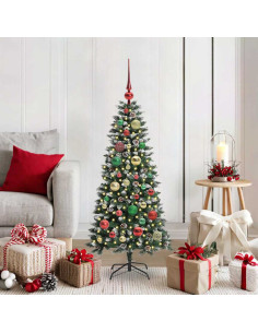 Albero di Natale artificiale con 150 LED Verde 50 x 50 x 120 cm 2