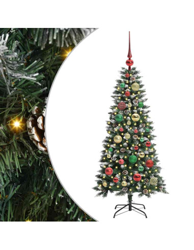 Albero di Natale artificiale con 150 LED Verde 50 x 50 x 120 cm