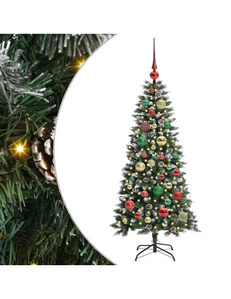 Albero di Natale artificiale con 150 LED Verde 50 x 50 x 120 cm
