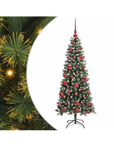 Albero di Natale artificiale con 150 LED Verde 66 x 66 x 150 cm