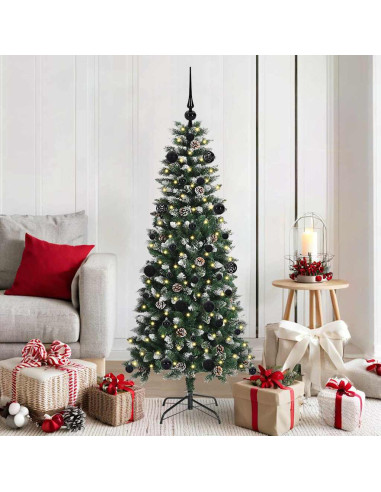 Albero di Natale artificiale con 150 LED Verde 66 x 66 x 150 cm