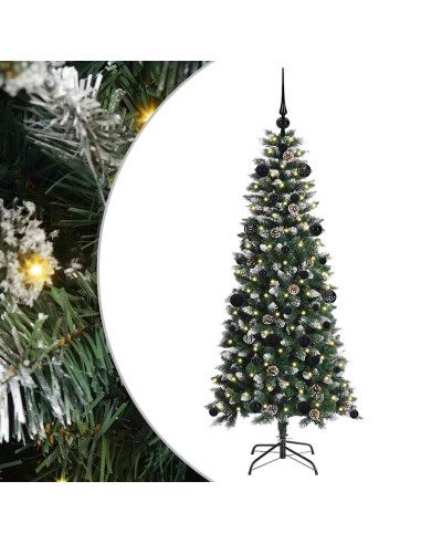 Albero di Natale artificiale con 150 LED Verde 66 x 66 x 150 cm