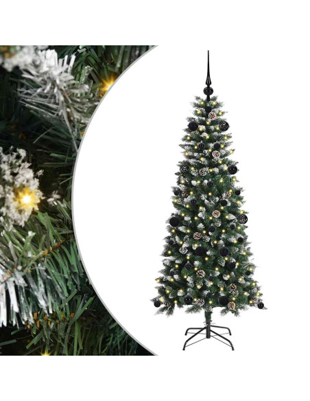 Albero di Natale artificiale con 150 LED Verde 66 x 66 x 150 cm