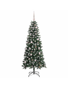Albero di Natale artificiale con 150 LED Verde 66 x 66 x 150 cm 2