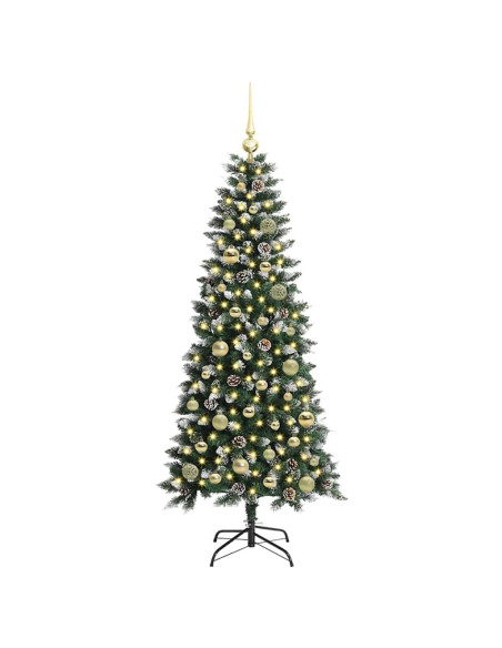 Albero di Natale artificiale con 150 LED Verde 66 x 66 x 150 cm