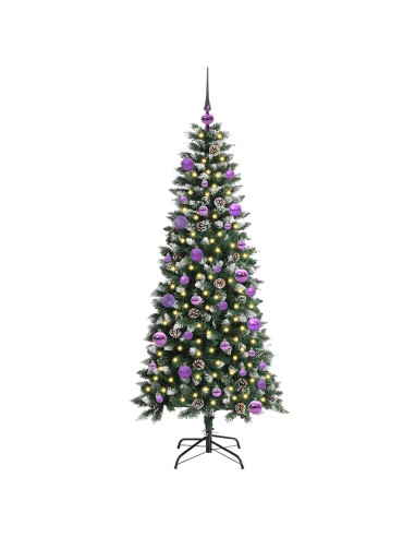 Albero di Natale artificiale con 150 LED Verde 66 x 66 x 150 cm