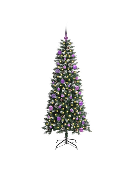 Albero di Natale artificiale con 150 LED Verde 66 x 66 x 150 cm