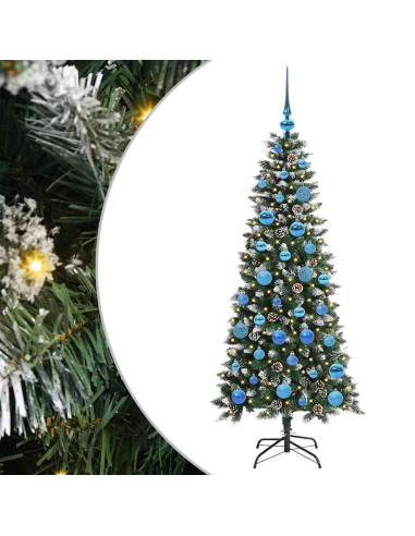 Albero di Natale artificiale con 150 LED Verde 66 x 66 x 150 cm