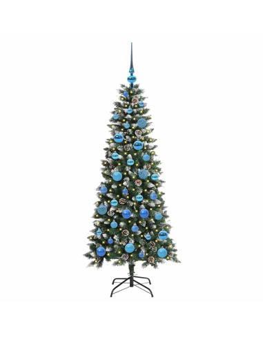 Albero di Natale artificiale con 150 LED Verde 66 x 66 x 150 cm