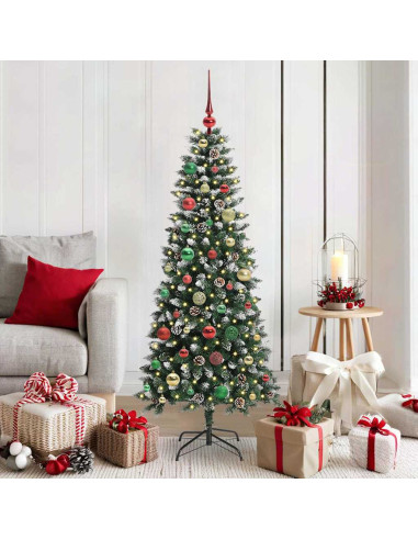 Albero di Natale artificiale con 150 LED Verde 66 x 66 x 150 cm