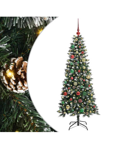 Albero di Natale artificiale con 150 LED Verde 66 x 66 x 150 cm
