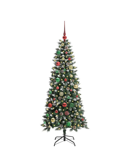 Albero di Natale artificiale con 150 LED Verde 66 x 66 x 150 cm