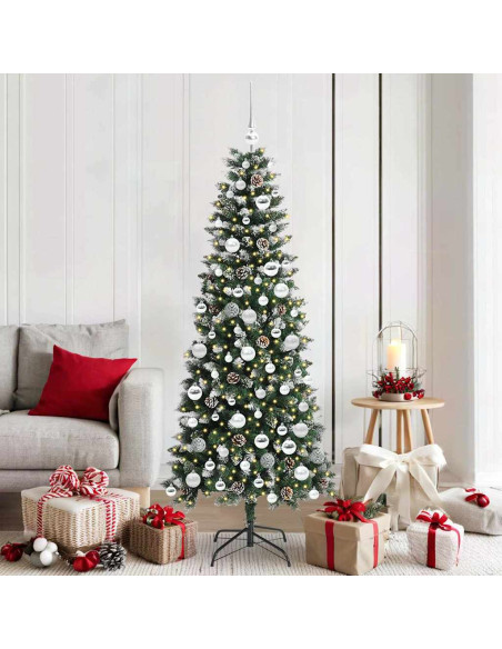Albero di Natale artificiale con 300 LED Verde 76 x 76 x 150 cm
