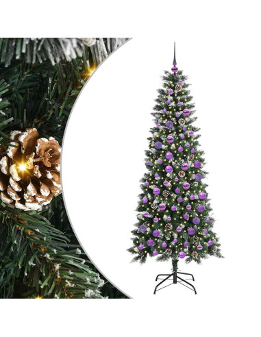 Albero di Natale artificiale con 300 LED Verde 76 x 76 x 150 cm