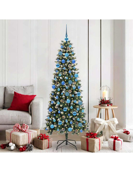 Albero di Natale artificiale con 300 LED Verde 76 x 76 x 150 cm
