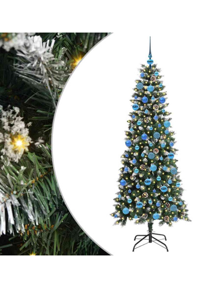 Albero di Natale artificiale con 300 LED Verde 76 x 76 x 150 cm