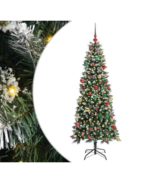 Albero di Natale artificiale con 300 LED Verde 76 x 76 x 150 cm