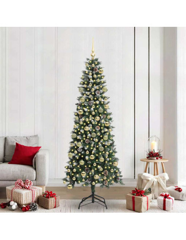 Albero di Natale artificiale con 300 LED Verde 86 x 86 x 210 cm