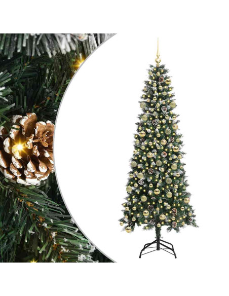 Albero di Natale artificiale con 300 LED Verde 86 x 86 x 210 cm