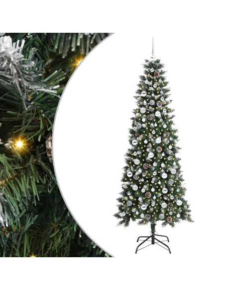 Albero di Natale artificiale con 300 LED Verde 86 x 86 x 210 cm