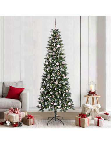 Albero di Natale artificiale con 300 LED Verde 96 x 96 x 240 cm