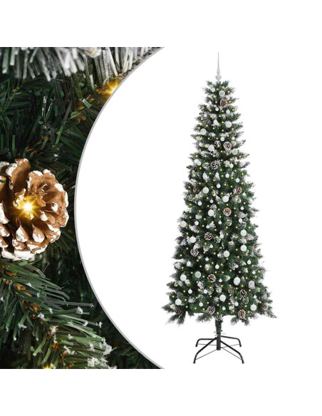 Albero di Natale artificiale con 300 LED Verde 96 x 96 x 240 cm