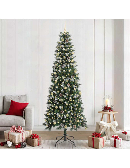 Albero di Natale artificiale con 300 LED Verde 96 x 96 x 240 cm