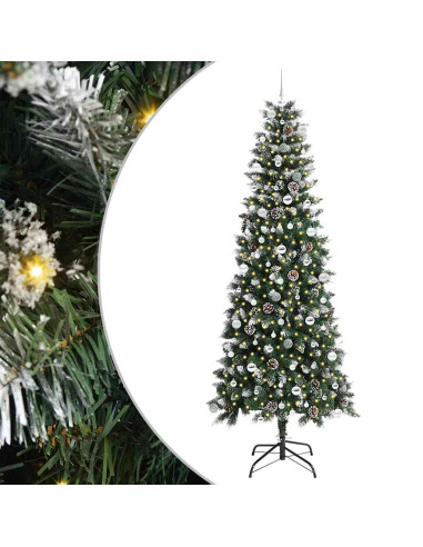 Albero di Natale artificiale con 300 LED Verde 240 cm