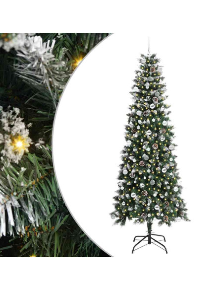 Albero di Natale artificiale con 300 LED Verde 240 cm
