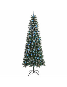 Albero di Natale artificiale con 300 LED Verde 96 x 96 x 240 cm 2
