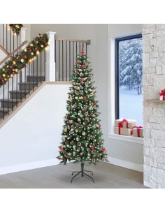Albero di Natale artificiale con 300 LED Verde 96 x 96 x 240 cm 2