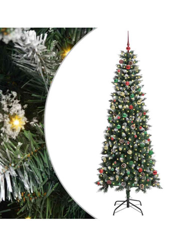 Albero di Natale artificiale con 300 LED Verde 96 x 96 x 240 cm