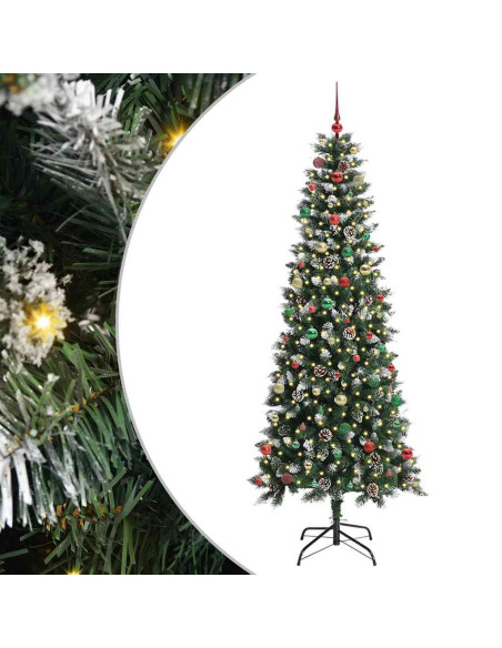Albero di Natale artificiale con 300 LED Verde 96 x 96 x 240 cm