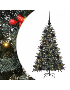 Albero di Natale artificiale con 150 LED Verde 120 cm 2