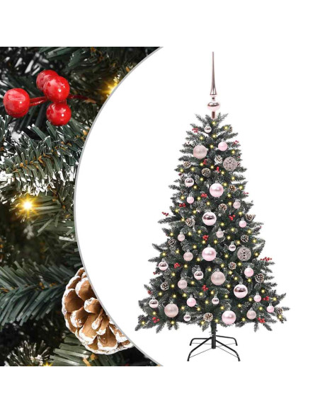 Albero di Natale artificiale con 150 LED Verde 68 x 68 x 120 cm