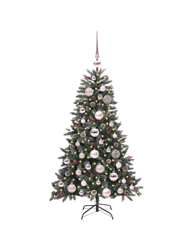 Albero di Natale artificiale con 150 LED Verde 68 x 68 x 120 cm