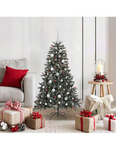 Albero di Natale artificiale con 150 LED Verde 68 x 68 x 120 cm