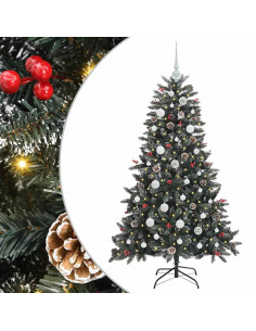 Albero di Natale artificiale con 150 LED Verde 120 cm 2