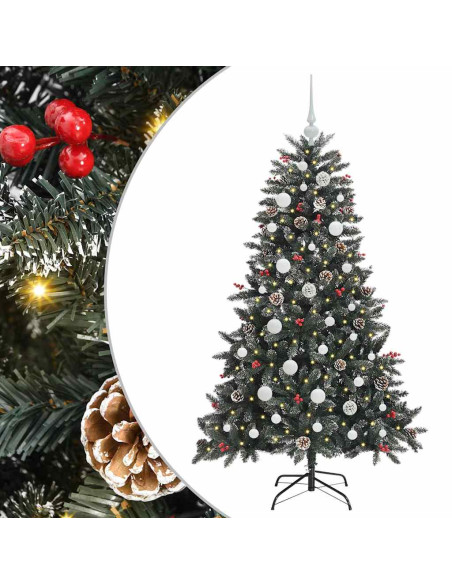 Albero di Natale artificiale con 150 LED Verde 120 cm