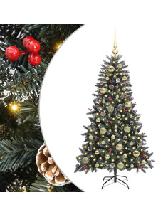 Albero di Natale artificiale con 150 LED Verde 120 cm 2
