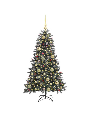 Albero di Natale artificiale con 150 LED Verde 68 x 68 x 120 cm
