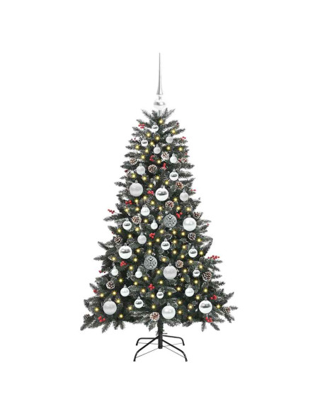 Albero di Natale artificiale con 150 LED Verde 68 x 68 x 120 cm