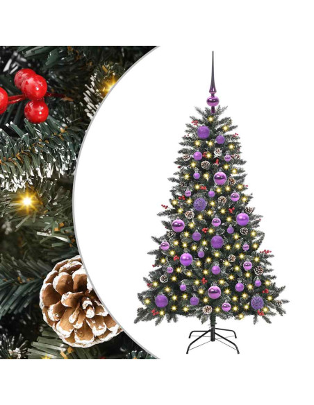 Albero di Natale artificiale con 150 LED Verde 68 x 68 x 120 cm
