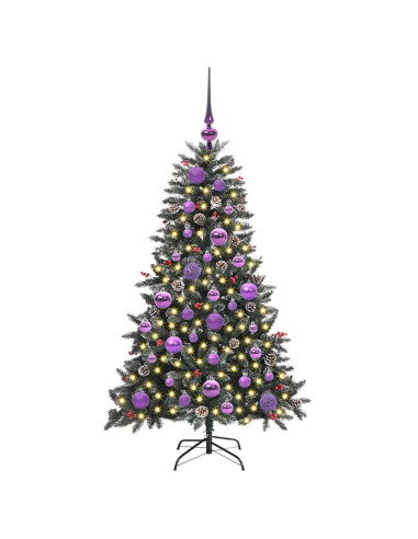 Albero di Natale artificiale con 150 LED Verde 68 x 68 x 120 cm
