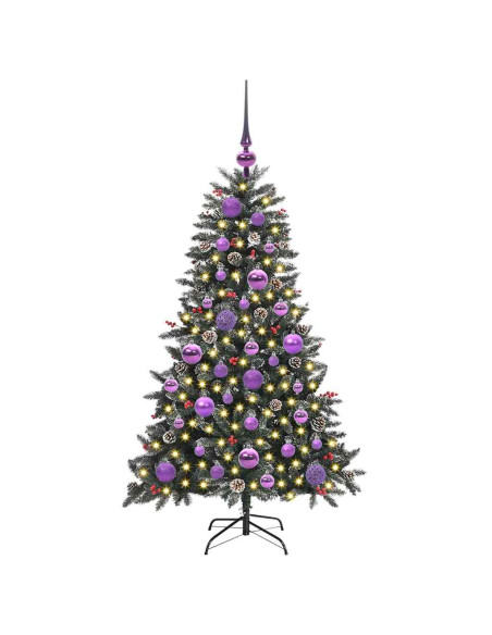 Albero di Natale artificiale con 150 LED Verde 120 cm