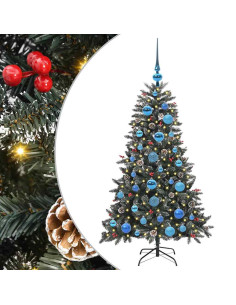 Albero di Natale artificiale con 150 LED Verde 120 cm 2