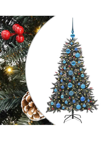 Albero di Natale artificiale con 150 LED Verde 68 x 68 x 120 cm