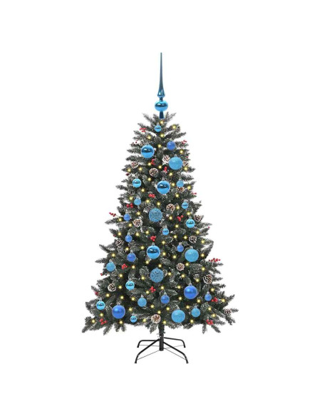 Albero di Natale artificiale con 150 LED Verde 68 x 68 x 120 cm