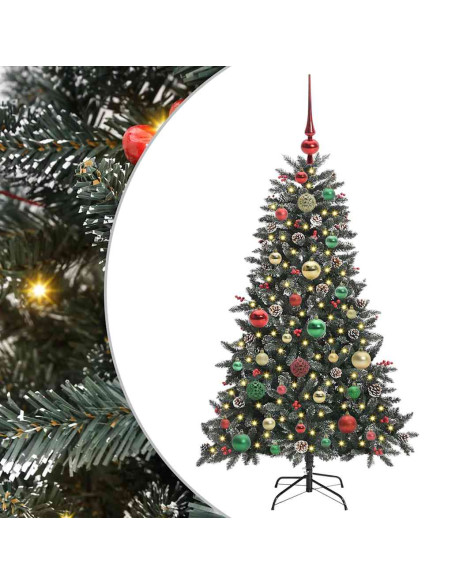 Albero di Natale artificiale con 150 LED Verde 68 x 68 x 120 cm
