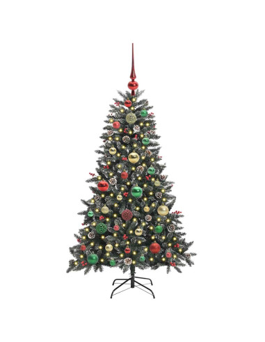 Albero di Natale artificiale con 150 LED Verde 120 cm